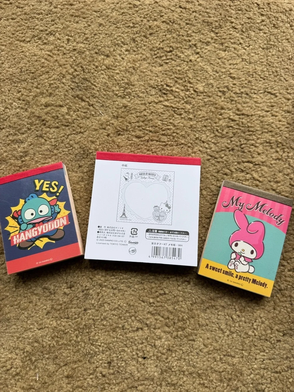 Sanrio character mini notepad sets